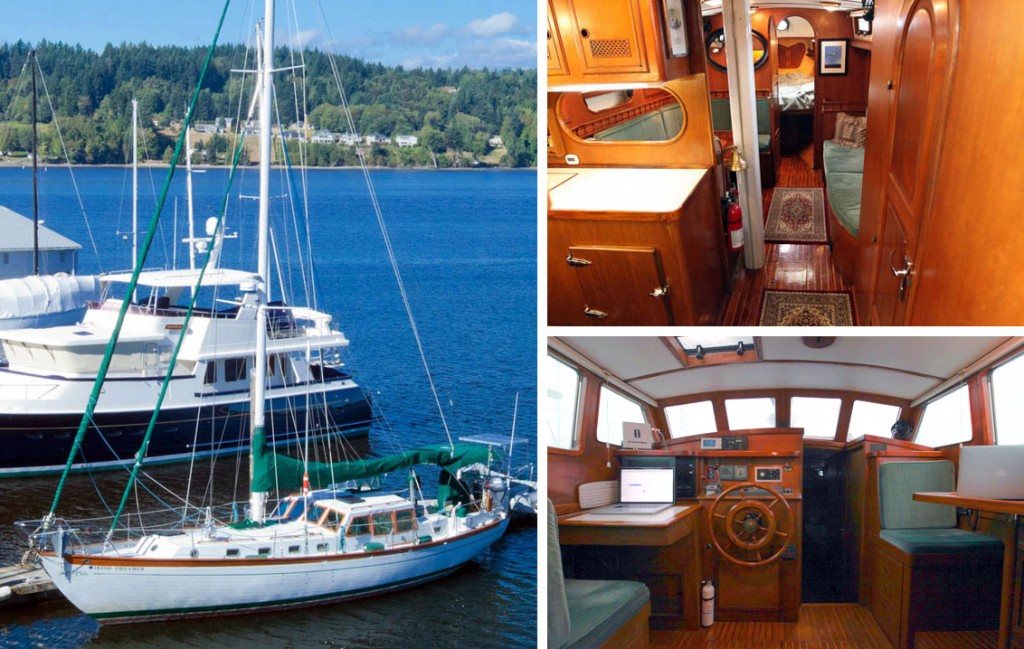 Huntingford 45' Custom Pilothouse - We loved her! She was a true world cruiser, ready to cross any ocean in any condition in safety and elegance, including 9 round trips to Alaska. The only problem was, she was "overkill" for the Puget Sound and San Juan Islands and her offshore design was not ideal for guests looking for elbow room. With 9 round trips to Alaska under her belt, we sold her to a new captain, looking to explore the world by sea. 